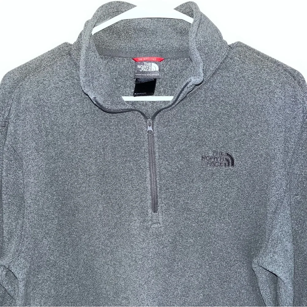 NORTH FACE Men’s Polartec Gray Quarter Zip Fleece Pullover Sweater Small